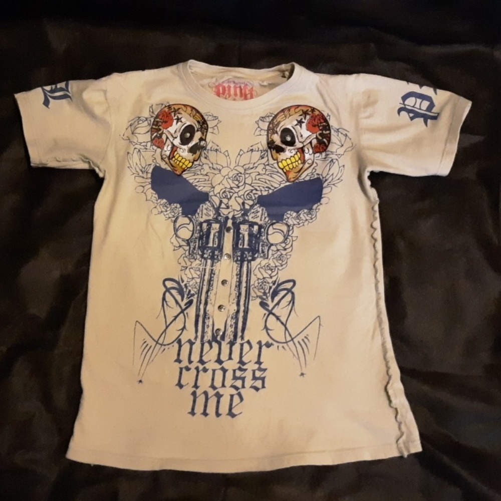 Blac Label Girl's NEVER CROSS ME T-Shirt Sz Small